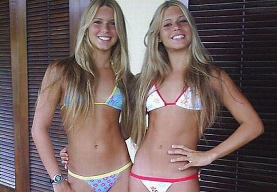 Skinny naked twin girls